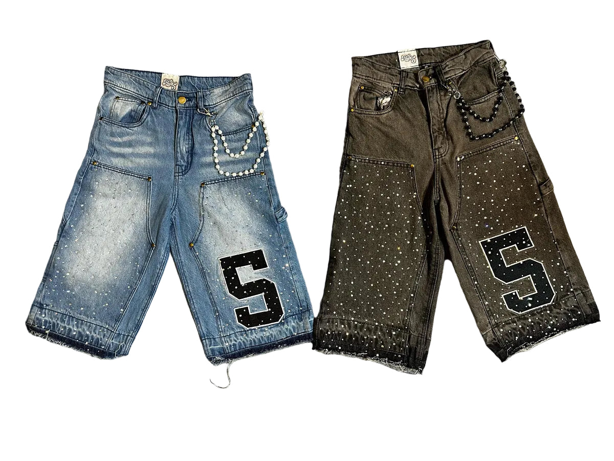 FreeDa5s Rhinestone Jorts